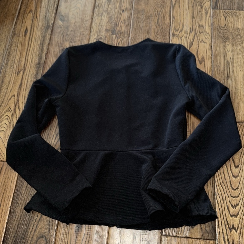 Poetry Black Ribbed Full Zip Jacket - Picture 3 of 5